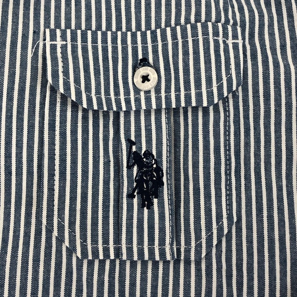 US Polo Association women’s size 7 button front shirt 3/4 sleeve - Picture 4 of 5